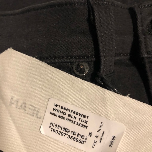 Rag &Bone WSHD BLK TUX Ankle Skinny Jeans - Picture 5 of 8
